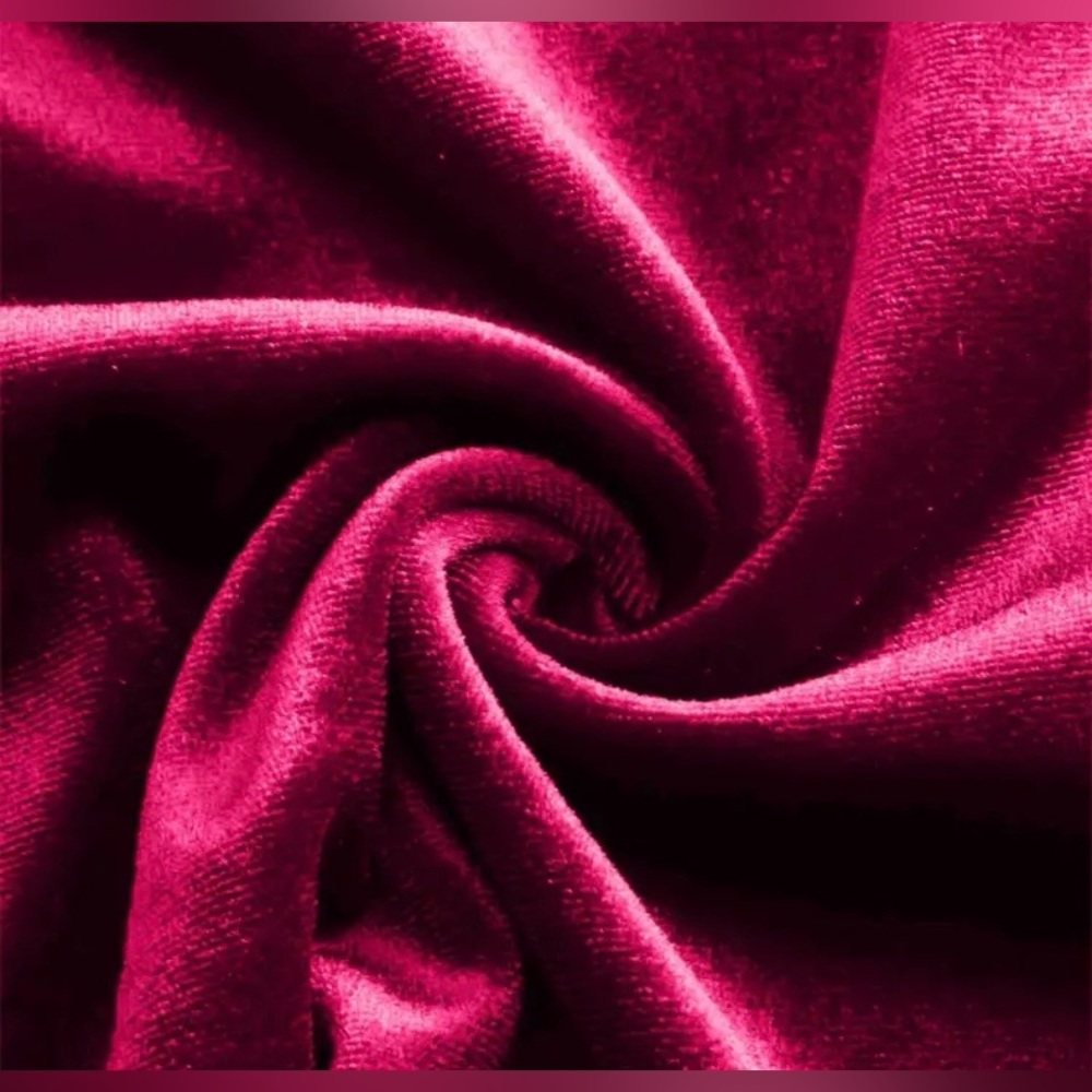 Velvet Rabbit Raspberry Fuchsia Velvet Long Sleeve Top New Medium NWT - Picture 2 of 6